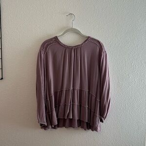 Altar’d State Long Sleeve Peplum Top